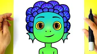 How to DRAW LUCA SEA MONSTER - Disney Pixar