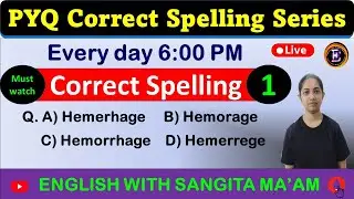Correct Spelling || English With Sangita Ma'am || WBP English Class 2021 ||