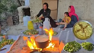 Traditional Cave Cooking in Iran ⛰️ | Nomadic Women Make Delicious Food with Wild Mountain Herbs 🌿