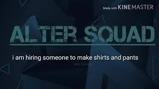 If you want to be part of the Alter Squad