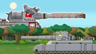 Battle Between Two Landkreuzers P.1500 and p.2000. Cartoons About Tanks. @HomeAnimations