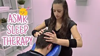 ASMR Massage - ASMR sleep therapy - ASMR neck, head and scalp massage by Bulgarian girl Steffi