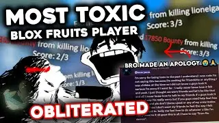 OBLITERATING AND HUMILIATING THE MOST TOXIC BLOX FRUIT PLAYER EVER | Roblox Blox Fruits