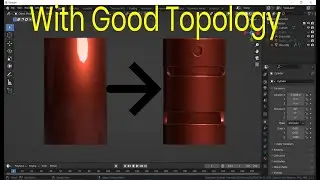 Groove Hole on curve surface with good topology in Blender