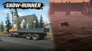 Переплыл водохранилище на цистерне в SnowRunner | #иградляскуфа