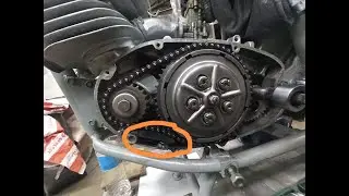 IZH motorcycle engine chain tensioner (installation without holes in the crankcase)