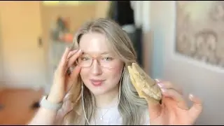ASMR eating crumbl cookies 🍪 whisper / mukbang?