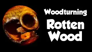 Woodturning Rotten wood- Carob hollow form