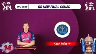 RR Final Squad 2026 👑 | Rajasthan Royals Full Team Reveal