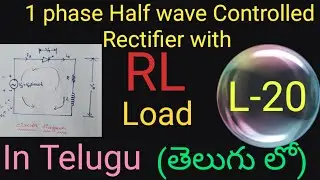 single phase Half wave Controlled Rectifier with RL Load in telugu-PE in telugu-Btech,Diploma,Emcet,