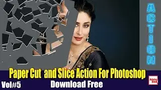 Paper Cut  and Slice Action For Photoshop Vol#5 By Adobe BoX 2018