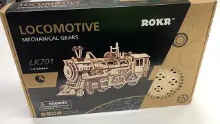 AMAZING 3D TRAIN WOODEN PUZZLE - Rokr Steam Locomotive LK701 - UNBOXING