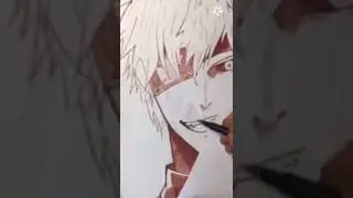 Drawing Kaneki Ken from Tokyo Ghoul 