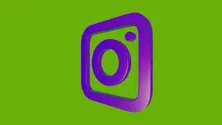 Instagram logo green screen animation