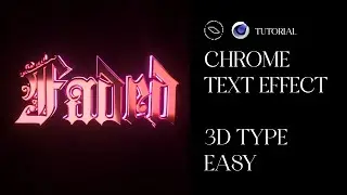 QUICK & EASY CHROME TEXT EFFECT | CINEMA 4D OCTANE TUTORIAL | 3D TYPOGRAPHY | METALLIC LETTERING