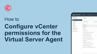 How to configure vCenter permissions for the Commvault Virtual Server Agent