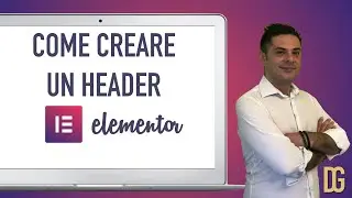 come creare header su elementor fissato con effetto di trasparenza