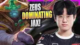 ZEUS DOMINATING WITH JAX! - T1 Zeus Plays Jax TOP vs Rumble! | Season 2023