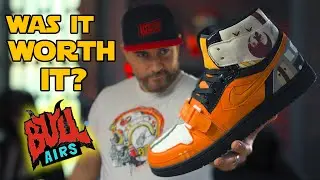 Bull Airs Star Wars Red 5 Luke Skywalker Sneakers - Custom Air Jordan 1s!