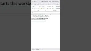 Mastering VBA: Open Excel Tabs like a Pro #excelvba