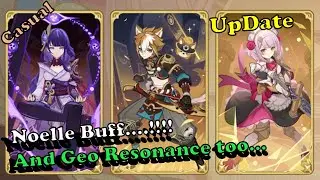 Try New Noelle after buff and Geo Resonance Buff, with Raiden and Gorou deck | TCG Genshin Impact