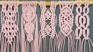 5 Easy MACRAME KNOTS and PATTERNS | Tutorial 5 простых узоров в МАКРАМЕ
