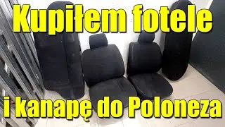 Czarne fotele i kanapa - Polonez Przejściówka + Polski Fiat 125p z 1975 roku
