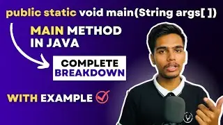 Public Static Void main in Java - Main Method in Java complete explanation | Indian Programmer