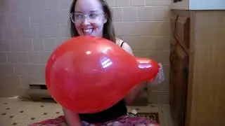 BLOWING UP A RED BALLOON (no pop)