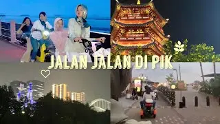 a day in my life🦩jalan jalan ke pantai indah kapuk batavia pik 🏖️ 🛵 🧸