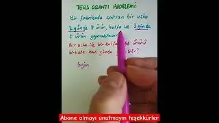 Ters Orantı problemleri #tytmatematik #2024 #kpss