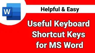 MS Word keyboard shortcut keys | Useful Keyboard Shortcuts | MS Word Shortcuts