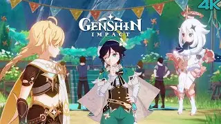 Weinlesefest Festival Genshin Impact 3.1 Mondstadt Full Event Story | All Cutscenes & Dialogues 4K