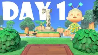 My DAY 1 Animal Crossing New Horizons Island Tour!