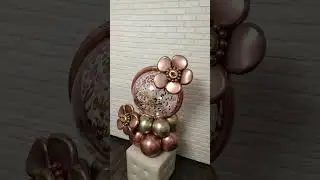 Баббл с цветочками и надписью