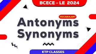 Vocabulary || Antonyms & Synonyms |BCECE LE-2023