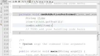 java how to Add Items to ComboBox
