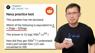 Navy practice test. This logarithm question has me stumped. Combining logs by using log  properties