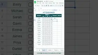Create attendance tracker (attendance sheet) in Excel 