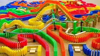 Dominoes Falling in REVERSE! (Satisfying)