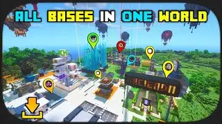 Every Minecraft Youtubers Base in One World Download PE/Java | Minecraft epic mods hindi