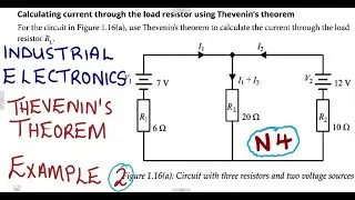 Industrial Electronics N4 Thevenin's theorem example 2 @mathszoneafricanmotives  @MathsZoneTV