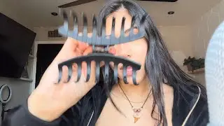 ASMR Skin, Hair, Fabric scratching/play + mouth sounds and random tapping