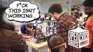 First TIME ever, 3D printing at that 45° angle mode, live at Open Sauce!