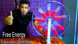 How to make Self Running Device Free Energy generator with Flywheel water bottle/k maker