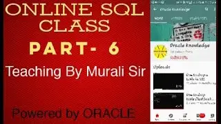 Oracle online class murali sir 6