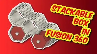 Let's design an stackable box in Fusion 360 [No speech, just modelling]