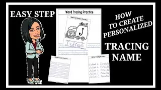 HOW TO CREATE TRACING NAME WORKSHEET | EASY STEP | ONLINE LEARNING