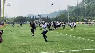 Kenny Pickett Throws A Fade To Darnell Washington At Steelers OTAs