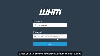 Web Host Manager - Logging In